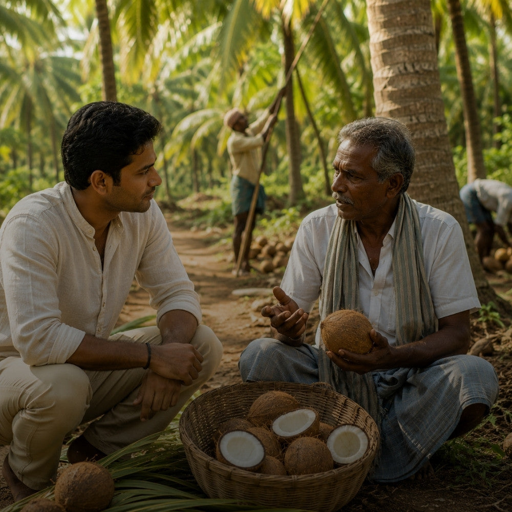 l-histoire-de-l-huile-de-coco-naturelle-du-tamil-nadu-alakana Image