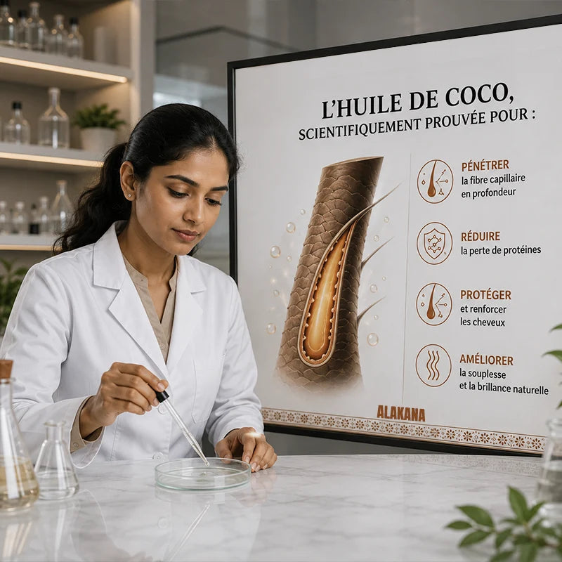 Huile de Coco Indienne pour cheveux
